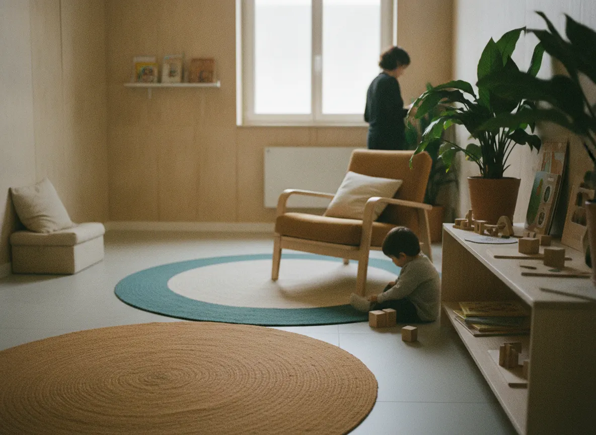 Une salle de consultation pédiatrique vide et lumineuse au Centre de Santé Novadev, Paris 2e — bilan TDC pour les familles de Neuilly Sur Seine